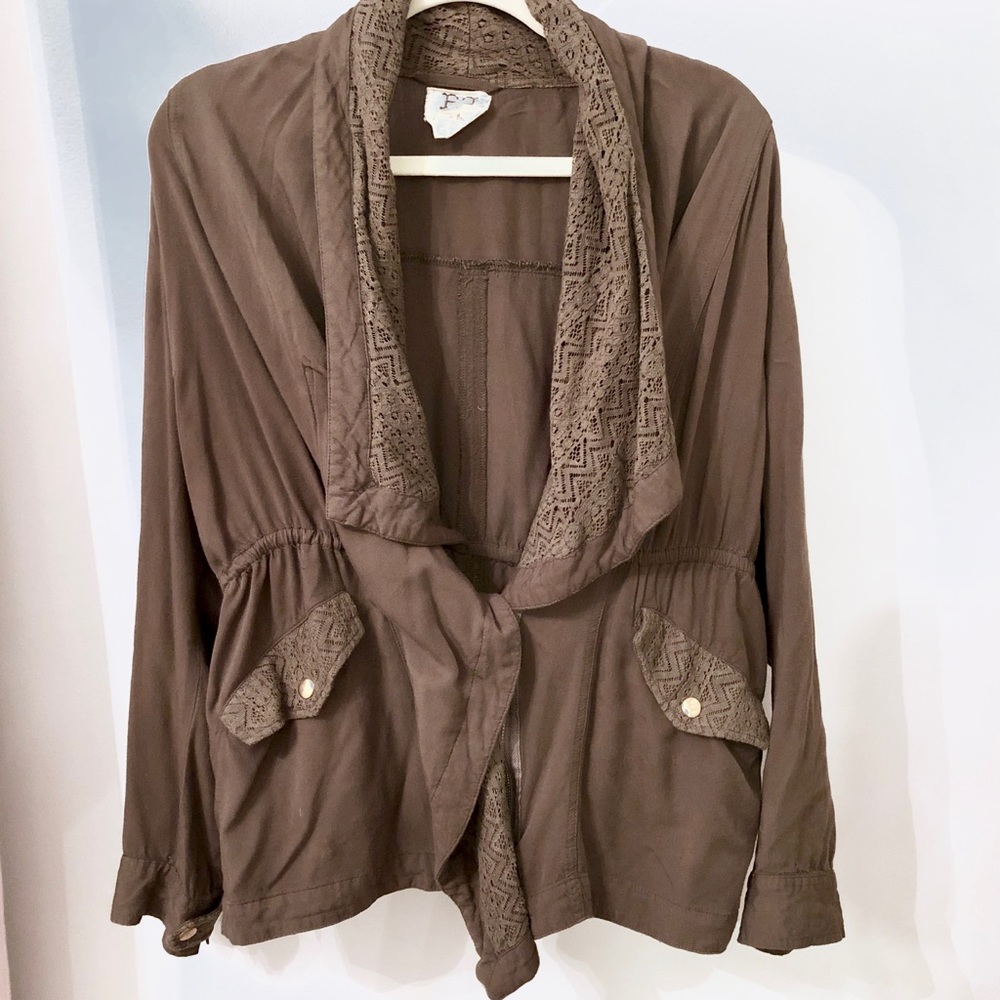Boho Green Eyelet Utility Jacket 💚✨